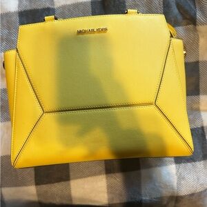 Michael Kors Geometric Yellow Shoulder Bag